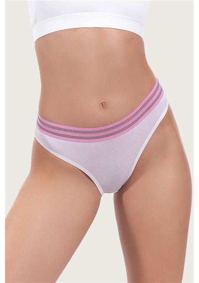 Cottonhill Spor Basic Pamuklu Bikini Külot 3'lü Paket - 3 Çok Renkli 2 Çok Renkli