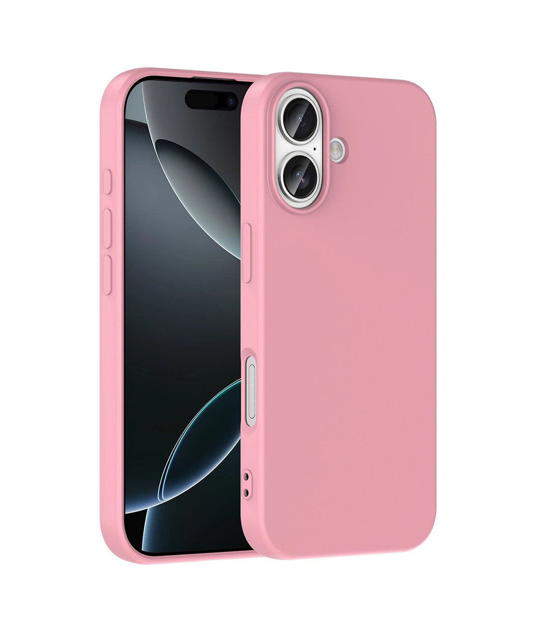 Apple Uyumlu iPhone 17 Kılıf Lansman İçi Kadife Kamera Korumalı Mara Silikon Kılıf - Pembe Pembe