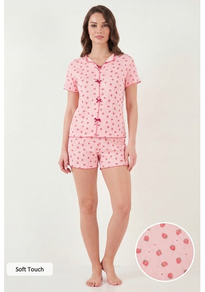 Lela Bayan Pijama Takımı 65770837 Kırmızı-pembe