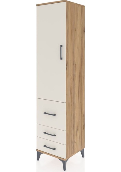 Hyperion Dolap 2 Raflı 3 Çekmeceli Tek Askılı 44x44x195 Çam-aytaşı Atlas Çam
