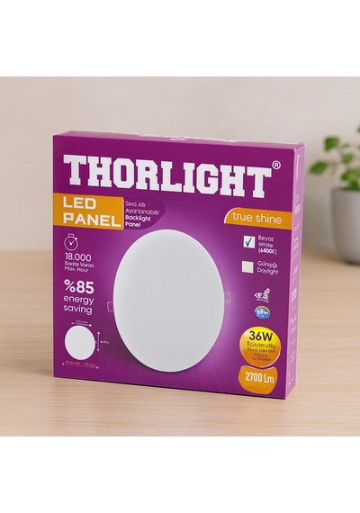 36w 22cm Beyaz Led Panel 6400k 2700lm Sıva Altı Ayarlı