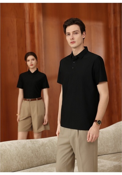 New Performance Premium Polo T-shirt 82% Nylon 18% Spandex Siyah