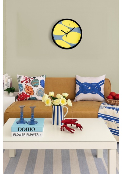 Modern Tasarım Duvar Saati - 25cm - Önü Camlı Siyah Kasa - Sessiz Mekanizma-jh0473 Siyah