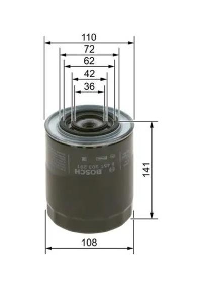 Bosch 0451203201 Yag Filtresi 1109a-q 1109j3 1109p6
