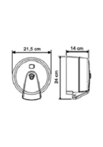 Vialli K3 Mini Cimri İçten Çekmeli Tuvalet Kağıdı Dispenser Beyaz