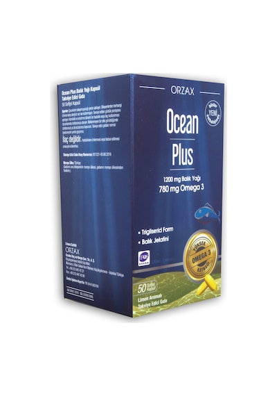 Ocean Plus 1200 Mg Balık Yağı 780 Mg Omega 3 Limon Aromalı