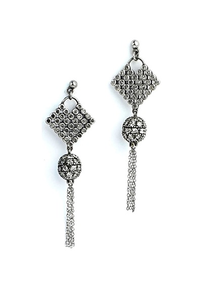 Zirkon Taşlı 925 Ayar Gümüş Tasarım Küpe N11.99056