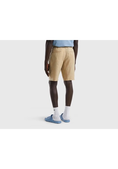 United Colors of Benetton Unıted Colors Of Benetton Keten Erkek Şort 4agh59578 Bej