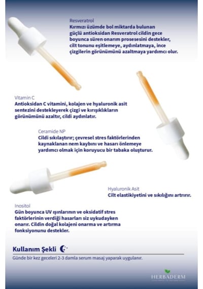 Herbaderm Süper Serum Sıkılaştırıcı Aydınlatıcı Onarıcı Gece Serumu 30Ml Herbaderm Süper Serum Sıkılaştırıcı Aydınlatıcı Onarıcı Gece Serumu 30Ml