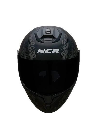 NCR M70 Sv Rapid Camlı Ece Belgeli Kapalı Motosiklet Kask Desenli Mat Siyah