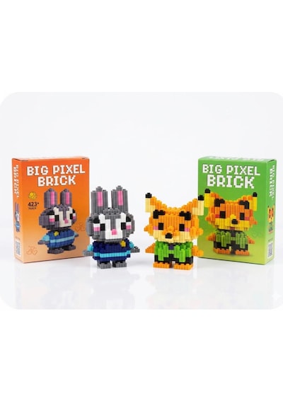 Büyük Boy 440 Parça Nick + 423 Parça Judy 2'li Set - Zootopia 3d Yapboz Bricks Figür Yapı Oyuncağı Büyük Boy 440 Parça Nick + 423 Parça Judy 2'li Set - Zootopia 3d Yapboz Bricks Figür Yapı Oyuncağı