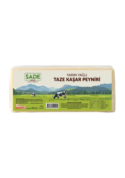 Sade Gurme Kaşar Peyniri 600 G.