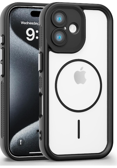 Apple Uyumlu iPhone 16 Plus  Kamera Korumalı Magsafe Wireless Şarj Özellikli Mat Silikon Siyah Renkli Silikon Telefon Kılıfı