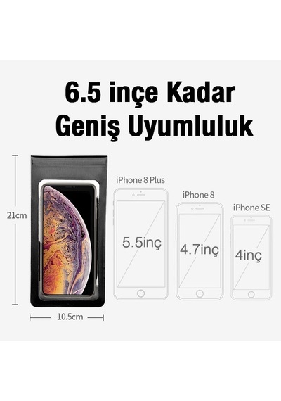 Ally F1-c Su Geçirmez Bisiklet Gidon Telefon Tutucu- 5775 Siyah