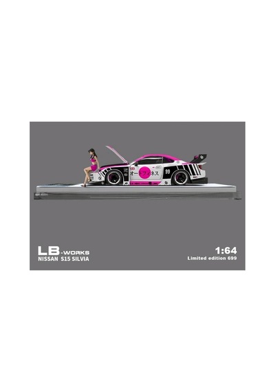 Tpc Nıssan Silvia Lb S15 - Liberty Walk + Figure - Pink/white - 907819759
