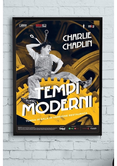 Pster12377 Modern Times-asri Zamanlar Film Afişi Çerçeveli Tablo 2 21x30cm