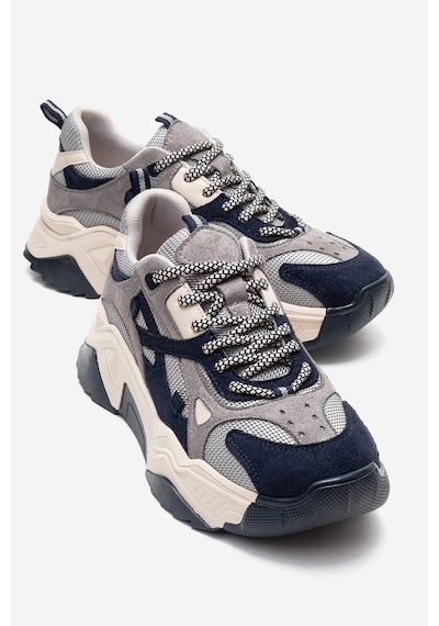 Luvishoes Lecce Lacivert Süet Multi Kadın Spor Ayakkabı Lacivert