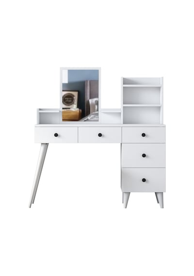 Rani Rani Bj101 Makyaj Masası Çekmeceli Aynalı Takı Düzenleyici Beyaz Rani Rani Bj101 Makyaj Masası Çekmeceli Aynalı Takı Düzenleyici Beyaz