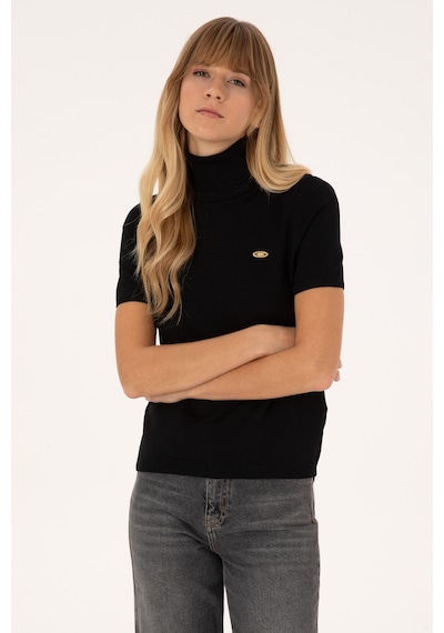 U.S. Polo Assn. Kadın Siyah Boğazlı Kazak 50314835-VR046
