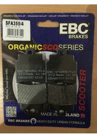 Sym Joymax 250I Ön Fren Balatası Ebc Sfa355-4 Balata