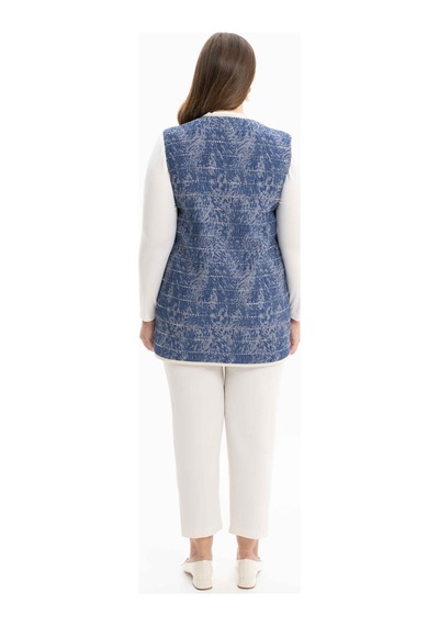 Aker 24ss09569112 Büyük Beden Yelek 24ss09569112 004 Mavi