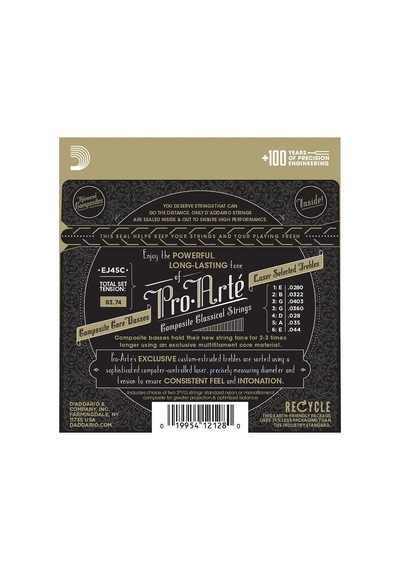 Daddarıo Ej45c Klasik Gitar Tel Seti, Pro-arte, Composıte Core, S