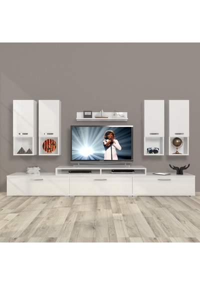 Decoraktiv Ekoflex 8da Slm Tv Ünitesi Tv Sehpası Beyaz