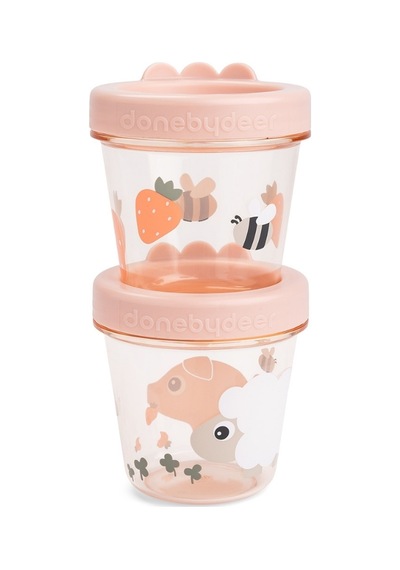 Done By Deer - Tiny Farm - 2'li Atıştırmalık Kabı - Pembe