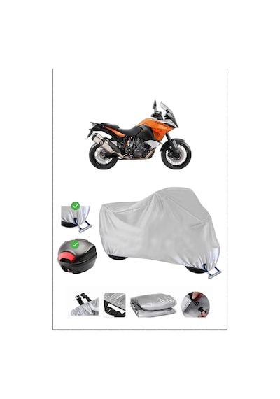 Ktm 1190adventure Arka Çanta Kilit Uyumlu Su Geçirmez Motosiklet Brandası-gri