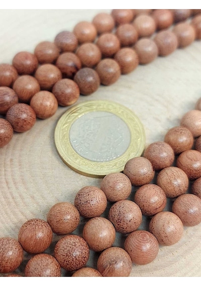 Bileklik Boy Yarım Dizi Ud Ağacı Ahşap 8mm 45262 18cm Uzunluğundadır Çok Renkli