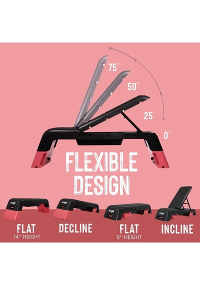 Çok Fonksiyonlu Aerobik Platform - Çok Yönlü Fitness İstasyonu, Ağırlık Tezgahı, Aerobik Stepper, Kardiyo Egzer