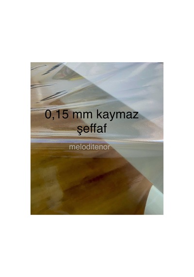 Şeffaf Kaymaz 0,15 Mm Pvc Muşamba Masa Örtüsü Naylon Masa Koruyucu Birinci Kalite Cam Görüntü
