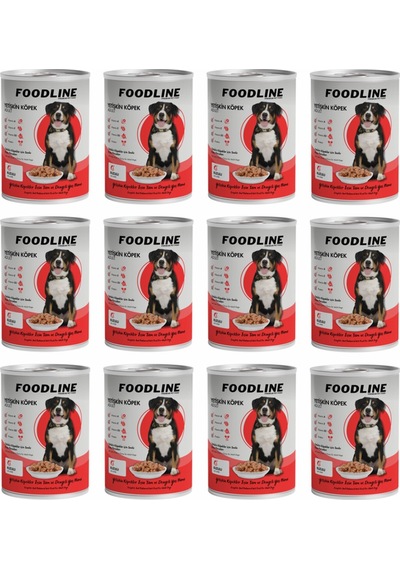 Foodline Kuzu Etli Yetişkin Köpek Konservesi 12 x 400 G