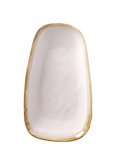 Keramika Shizen Krem Tetra Kayık Tabak 28 Cm 2 Adet Q44