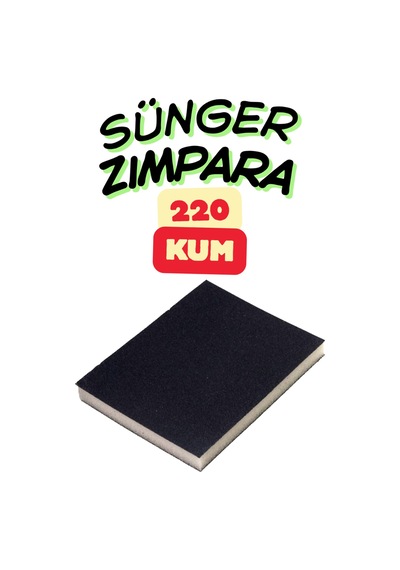 220 Kum Esnek Sünger Zımpara 9.5 X 12.5 Cm Yassı Zımpara Bloğu Ahşap Ve Mobilya Taşlama Ve Parlatma