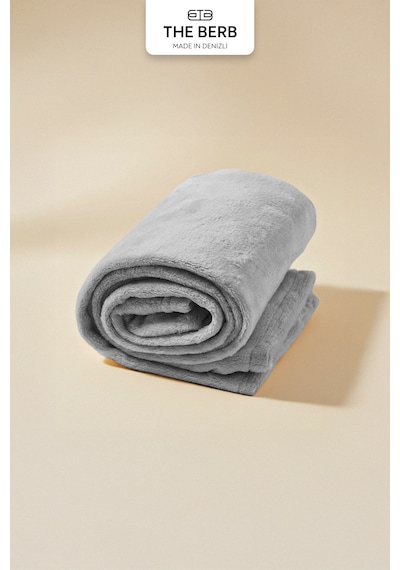 Çift Kişilik Welsoft Battaniye 200x220 Cm Ultra Yumuşak 6 Farklı Renk Seçeneği Açık Gri