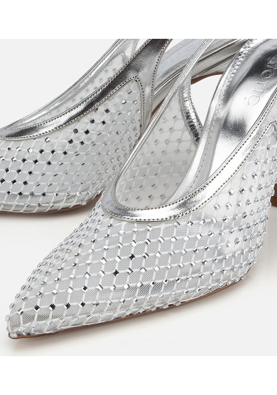 Hotiç Kadın Lame Taş Detaylı Arkası Açık Stiletto -