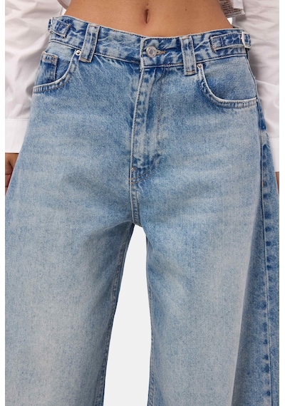 Kadın Açık Kot 4s6-32 Süper Baggy Fit Denim Jean Açık Kot Rengi