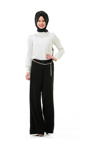 Soralline Kadın Abiye Pantalon 1678 Siyah Siyah