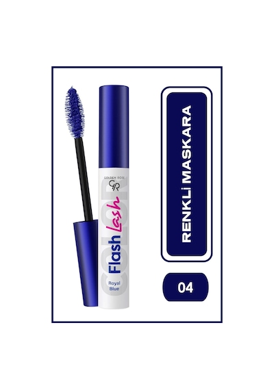 Golden Rose Suya Dayanıklı Hacim Veren Flash Lash Renkli Maskara 04 Royal Blue