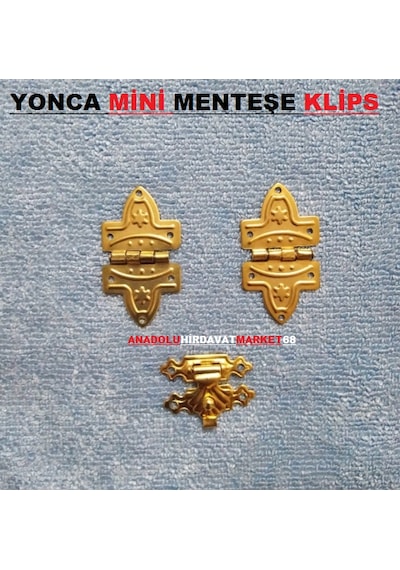Yonca Dekoratif Mini Menteşe ve Tavla Klipsi Sarı Renk