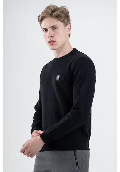 Maraton Sportswear Regular Erkek Bisiklet Yaka Takma Kol Basic Lacivert Sweatshirt 21796-lacivert