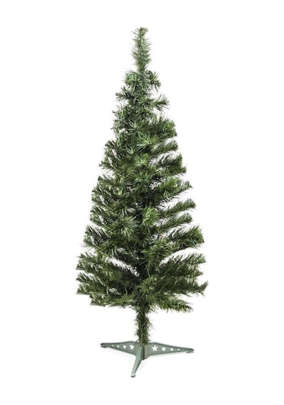 Yılbaşı Çam Ağacı 120 Cm, Lüks Yılbaşı Ağacı Plastik Ayaklı 123 Dal