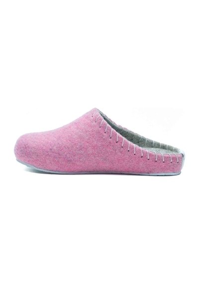 Comfortfusse Pine - Kadın Ortopedik Yün Keçe Sabo Ev Terliği Pembe Yün