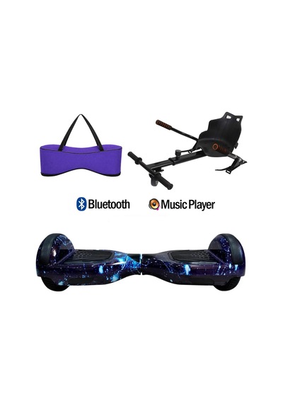 Citymate Elektrikli Kaykay Hoverboard Akıllı Denge 6.5 Inch + Hoverkart + Çanta Extrem64 Paket D12