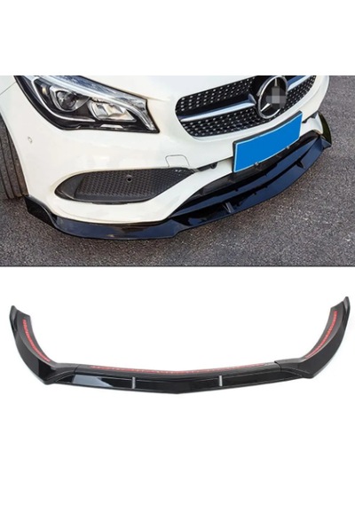 Mercedes W117 Cla 2013-2019 Pianoblack Ön Lip 3 Parça
