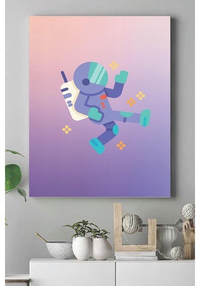 Pster15270 Uzay Temalı Çocuk Odası Kanvas Tablo 5 40 X 60