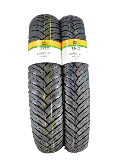110/80-17 Ve 90/90-17 Lastik Takımı Tl Tubeless - Dubleks