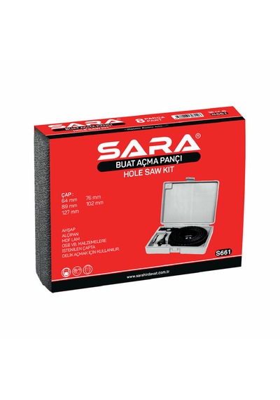 Sara S661 Buat Açma Panç Seti 8 Parça, 64-127 Mm