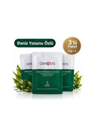 Genosys Soothing Bomb Sea Algae Mask 3'lü Paket 25 G X 3